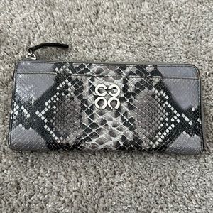 Coach snake print zip wallet